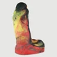 Fat Boy Platinum silicon X-Large realist Dildo cu bile 28,7 cm - Multicolor