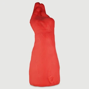 Mano para el puño de silicona platino grande 40,6 cm - Rojo