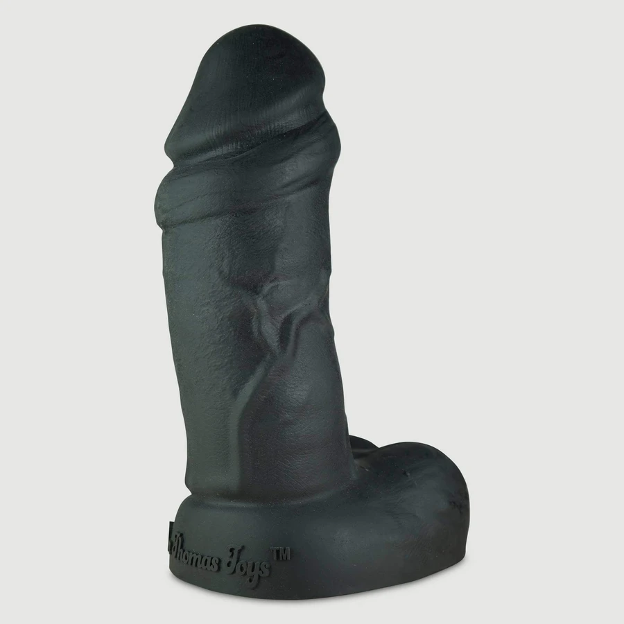 Fat Boy Platinum Silikon Großer Realistischer Dildo Mit Kugeln 25,4 cm - Schwarz