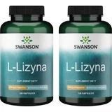 Swanson L-Lysine 500mg 100 cápsulas Multi-pack x 2