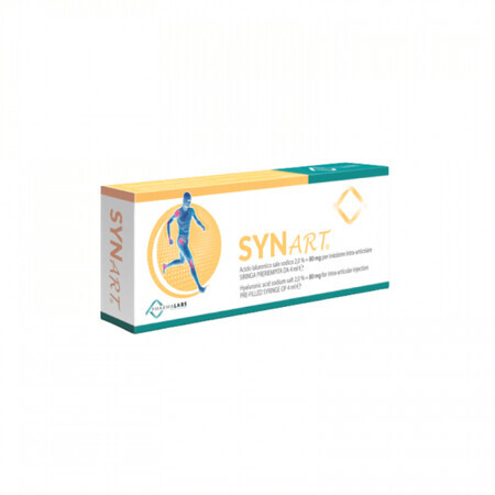 Synart, ácido hialurónico 80mg/4ml solución inyectable para infiltración, 1 jeringa precargada, Laboratorios Pharma