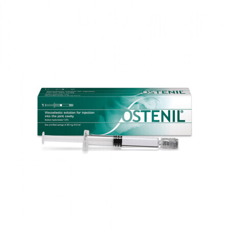 Ostenil, 20mg/2ml hyaluronic acid injectable solution for infiltration, 1 pre-filled syringe, TRB Chemedica