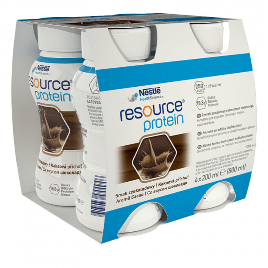 Resource 2.0 con sabor a Cacao, 4 x 200 ml, Nestlé