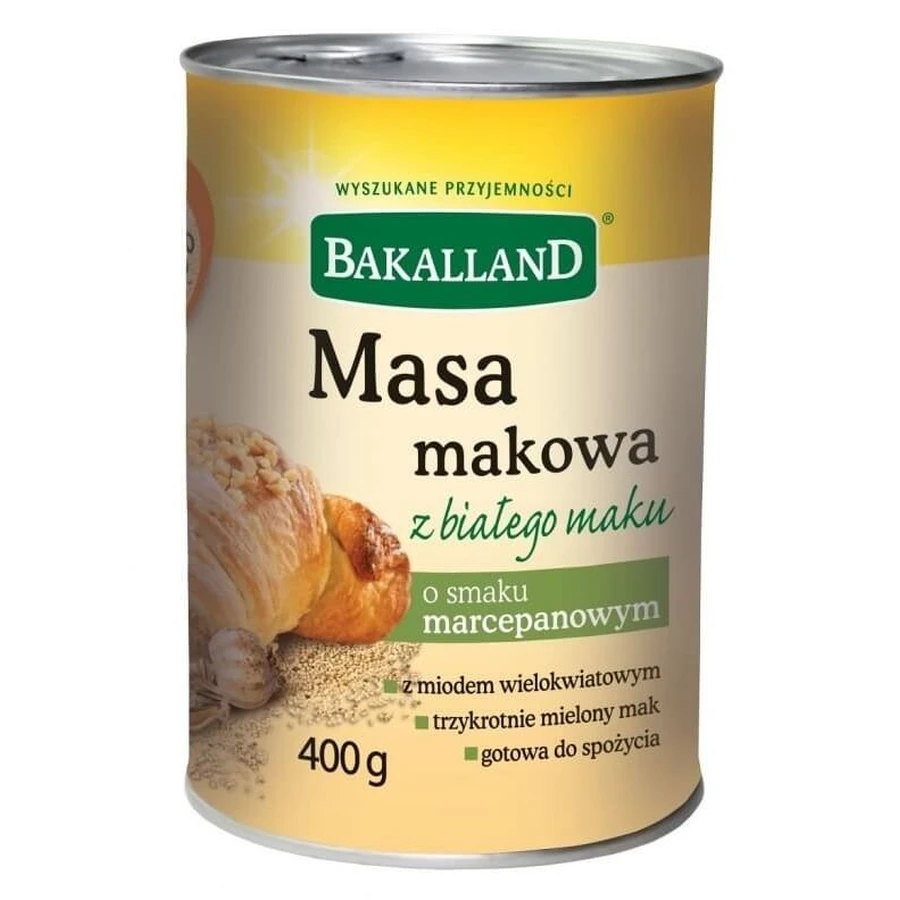 Bakalland Prăjitură albă cu semințe de mac cu aromă de marțipan ...