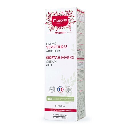 Zwangerschapsstriemencrème met 3 in 1 werking Maternite, 150 ml, Mustela