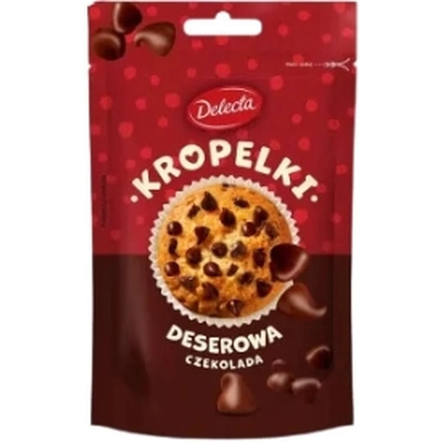 Delecta Kropelki Ciocolată de desert 80 g