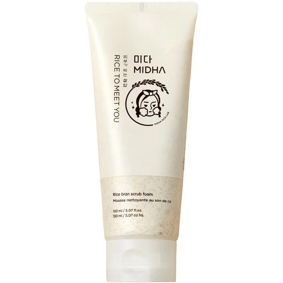 MIDHA Rice Bran Scrub Foam - Korean Smoothing Foam ...