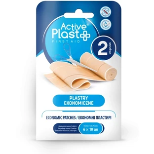 ActivePlast Plasturi economice de prim ajutor 6 x 10 cm 2 bucăți