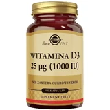 SOLGAR Vitamina D3 naturală 25 mcg 100 capsule
