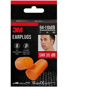 Dopuri de urechi 3M™ 1100, spumă moale, valoare SNR 35 ...