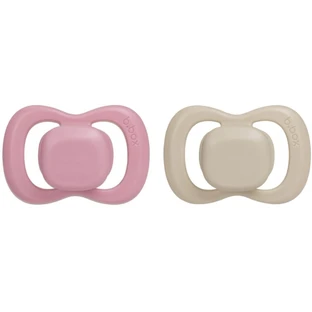 B.BOX sucette bébé 6m+ Rose/Crème 2 pièces