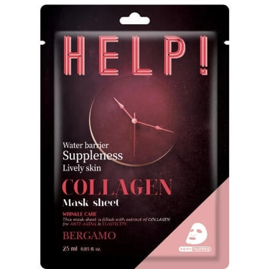 BERGAMO HELP! Mască de foi elasticizantă cu colagen ...