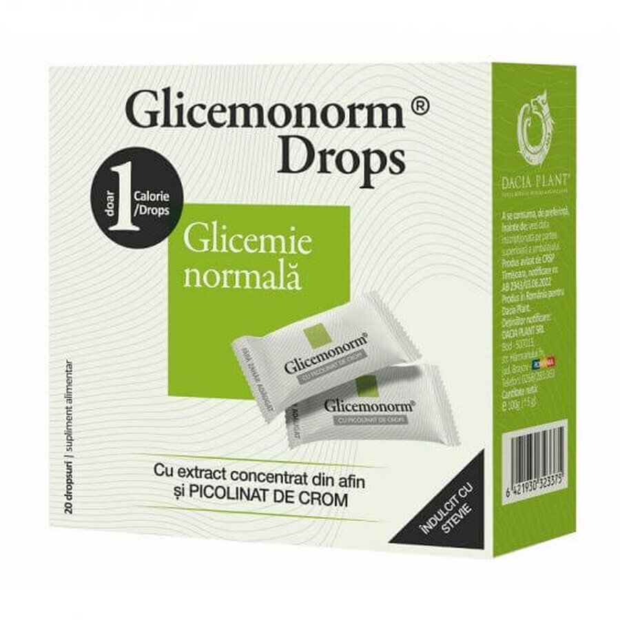 Glicemonorm Druppels, 20 stuks, Dacia Plant