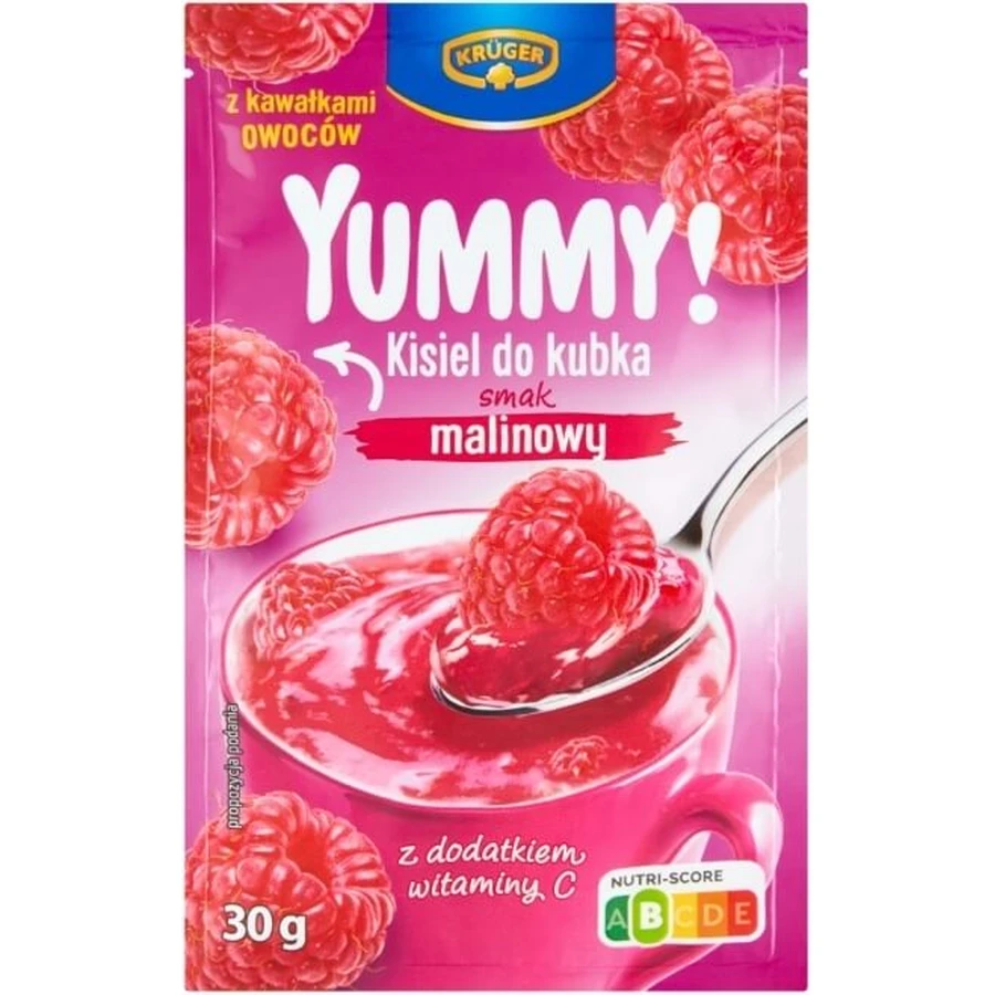 Kruger Yummy! Kisiel do kubka smak malinowy 30g: ceny i cechy