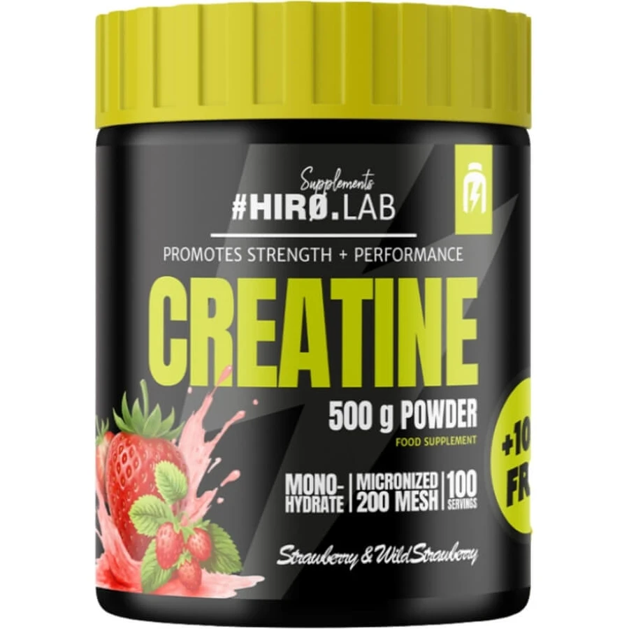 HIRO.LAB Créatine saveur fraise et fraise 500g