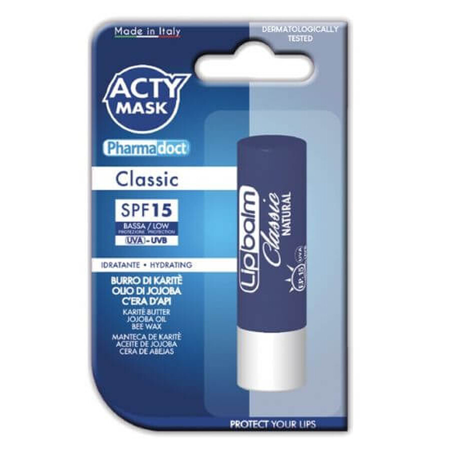 Classic Lip Balm with SPF 15 Acty Mask, 5.7 ml, Pharmadoct