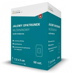 Biocanto Opatrunek jałowy włókninowy 7,2 x 5 cm 50 sztuk