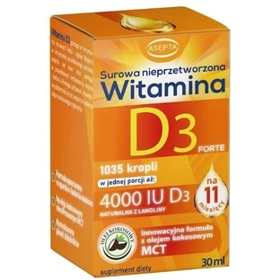 ASEPTA Witamina D3 Forte, krople, 30 ml (Data ważności ...