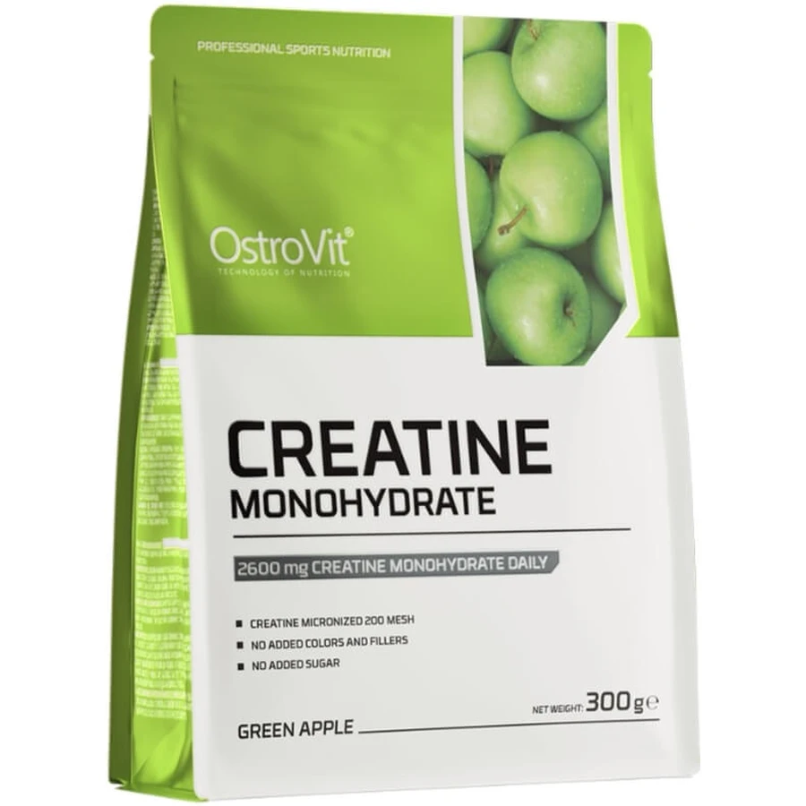 OstroVit Creatină Monohidrat aromă de măr verde, 300 ...