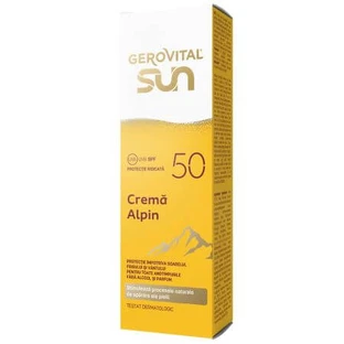 Crema de fata cu SPF 50 Alpin Sun, 50 ml, Gerovital
