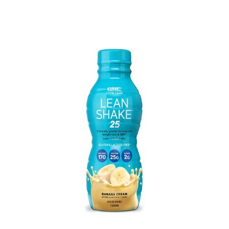 GNC Total Lean® Lean Shake™ 25 RTD Protein Shake avec arôme de banane, 414 ml