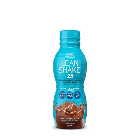 Gnc Total Lean Lean Shake Batido de Proteína 25 Rtd Con Sabor a Chocolate Suizo, 414 Ml