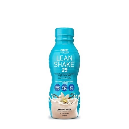 Gnc Total Lean Lean Shake 25 Shake Proteic Rtd With Vanilla Flavour, 414 Ml