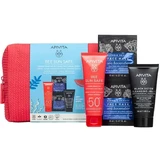 Apivita | Promo Bee Crema Facial Calmante SPF50+, 50ml &amp; Gift Black Detox Gel Limpiador, 50ml &amp; Express Beauty Mascarilla Facial de Lavanda Marina, 2x8ml | 1 set