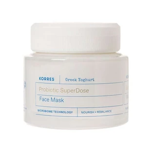 Korres | Mască de față cu iaurt grecesc Super Dose Super-îmbogățită cu probiotice pentru hidratare &amp; Nutriție | 100ml