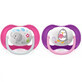 Chupetes Philips Avent Ultra Air, 6-18 meses, rosa y morado SCF080/08, Philips