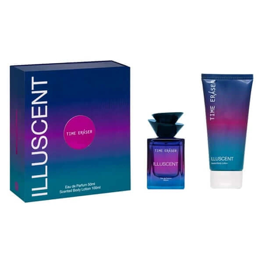 Panthenol Extra| Promo Time Eraser Illuscent Parfum Femme, 50ml & Lotion Corporelle Parfumée Lotion Corporelle, 100ml | 1 set