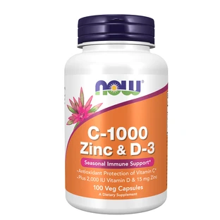 Jetzt | Vit C-1000, Zink und D-3 | Nahrungsergänzungsmittel zur Unterstützung des Immunsystems |100veg.caps
