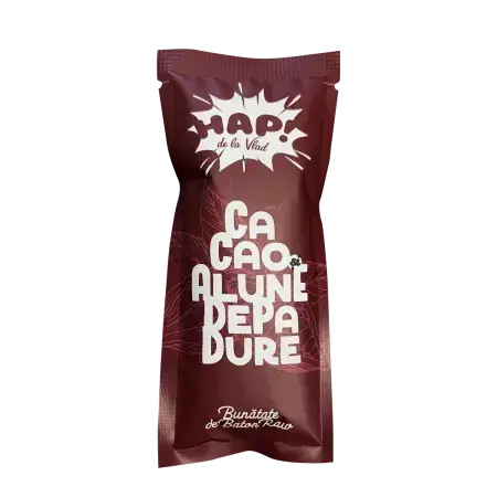 Barrita crudivegana con cacao y avellanas, 45 g, Tata Vlad