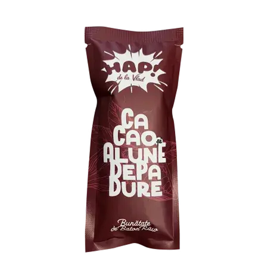 Barrita crudivegana con cacao y avellanas, 45 g, Tata Vlad