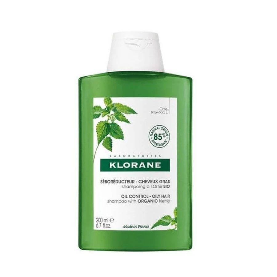 Klorane | Șampon pentru controlul uleiului cu urzică Șampon antiulei cu extract de urzică | 200ml