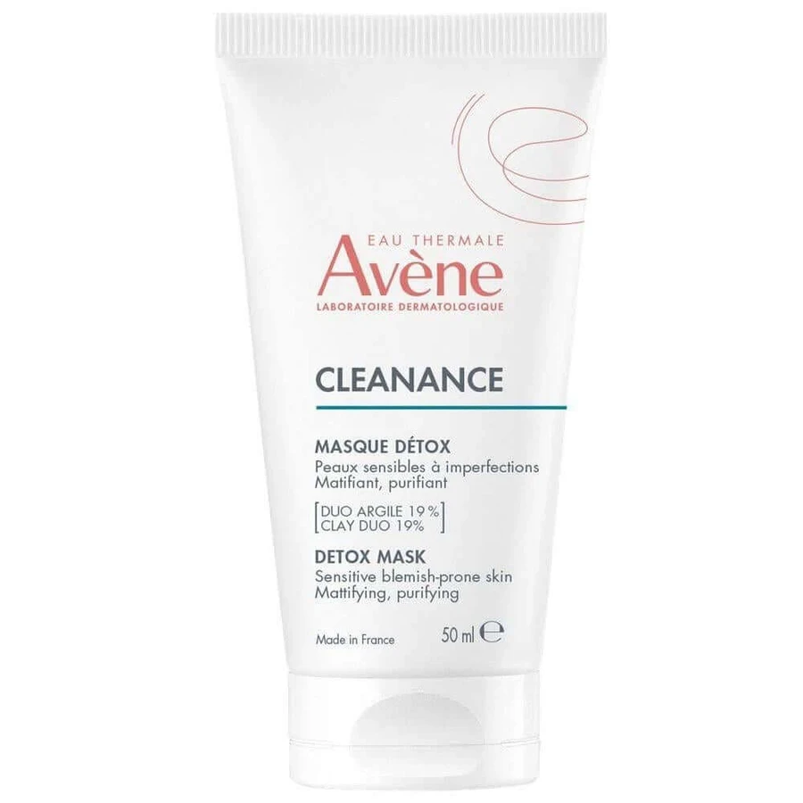 Avene | Cleanance Detox Gesichtsmaske | Entgiftende Gesichtsmaske | Geeignet für empfindliche Haut mit Hautunreinheiten | 50ml