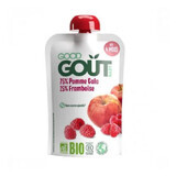 Organic apple and raspberry puree, +4 months, 120 gr, Good Gout