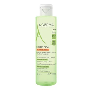 A-DERMA Exomega Control Gel detergente addolcente 2 in 1 contro il prurito per capelli e corpo 200ml