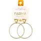 FARMA BIJOUX Hipoalergiczne pozłacane trójkątne kolczyki koła 40 mm (CG602-40M)