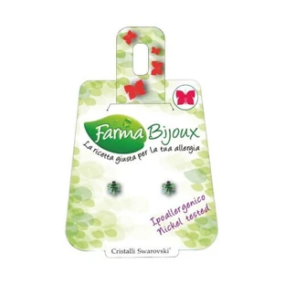 FARMA BIJOUX Hypoallergenic Erinite Green Snowflake Earrings 4mm