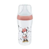 NUK Disney Mickey Mouse Minnie Biberón Perfect Match con Tetina Silicona Suave 3+m 260ml