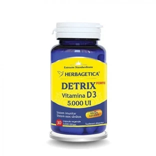 Detrix Forte Vitamina D3 5000IU, 30 cápsulas, Herbagetica