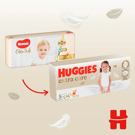 Pañales No.5 Extra Care, 11-25 kg, 50 uds, Huggies