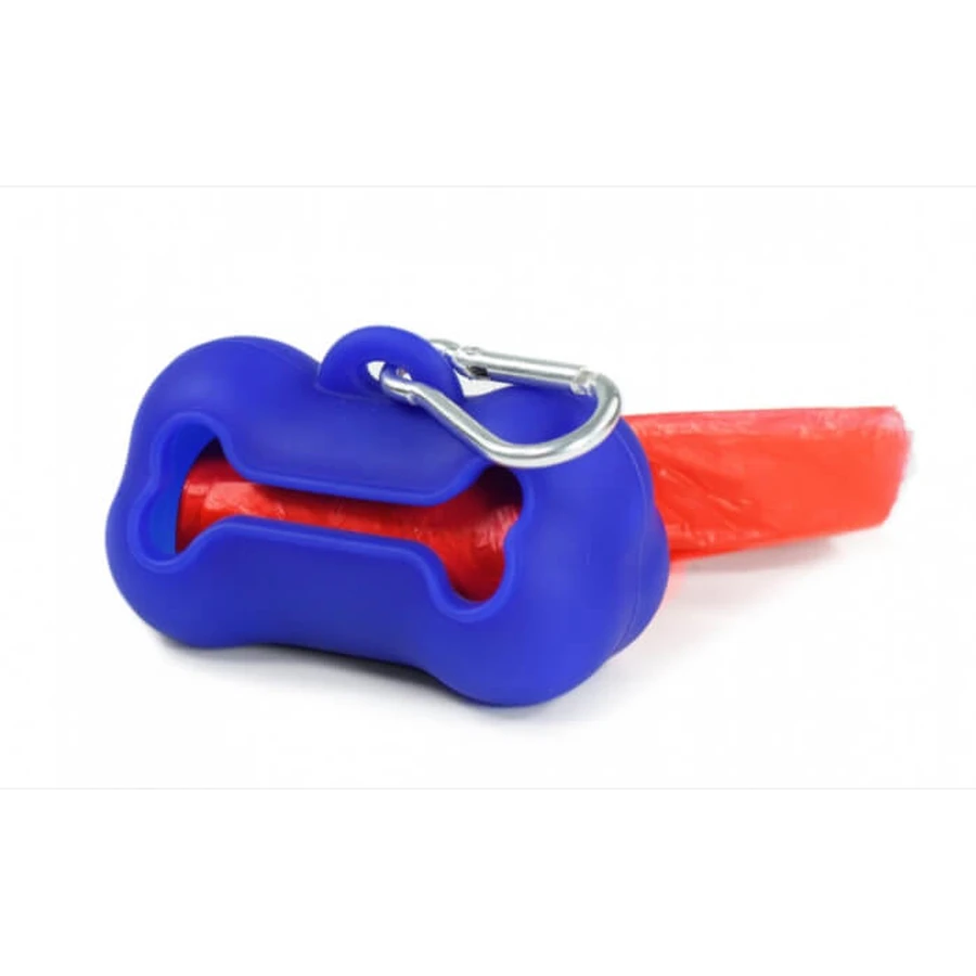 Distributeur de sachets hygiéniques, silicone Record Bone - Bleu