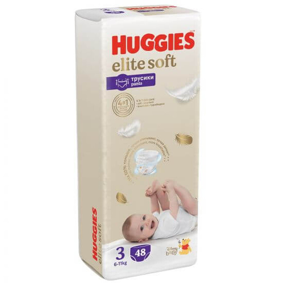 Pañales No.3 Elite Soft, 6-11 kg, 48 pzs, Huggies