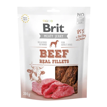 BRIT Jerky Jerky Beef Fillets, przysmaki dla psów, odwodniony filet wołowy, 200g: ceny i cechy