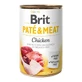 BRIT Pate &amp; Meat, Pui, conservă hrană umedă fără cereale câini, (pate cu bucăți de carne), 400g