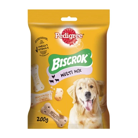 PEDIGREE Biscrok Multi Mix, Hundeleckerli, Kekse, Huhn, Rind und Lamm , 200g