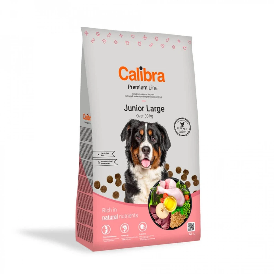 CALIBRA Premium Line Junior Large, L-XL, Pui, hrană uscată câini junior, 3kg
