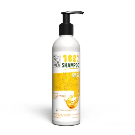 Oli vegetali FRESH FARM, XS-XL, shampoo per cani, flacone, 250ml